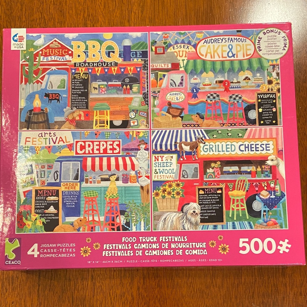 Ceaco Food Truck Festivals Puzzle Set of 4